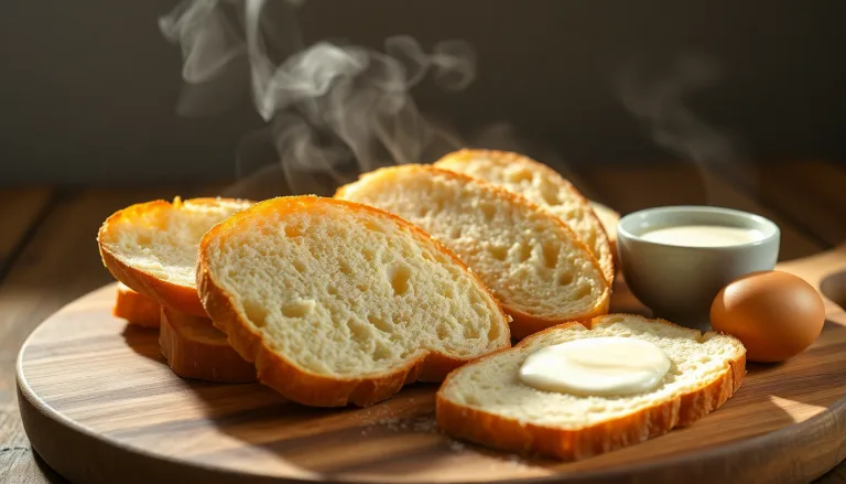 Une assiette de pain perdu doré et appétissant