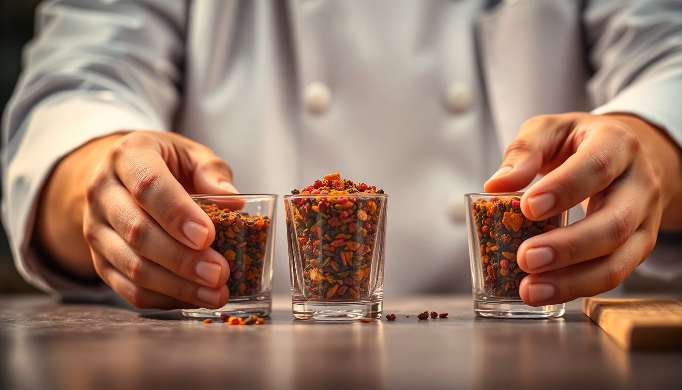 Un gros plan sur des épices aromatiques dans un bocal hermétique, contrastant avec des épices éventées.