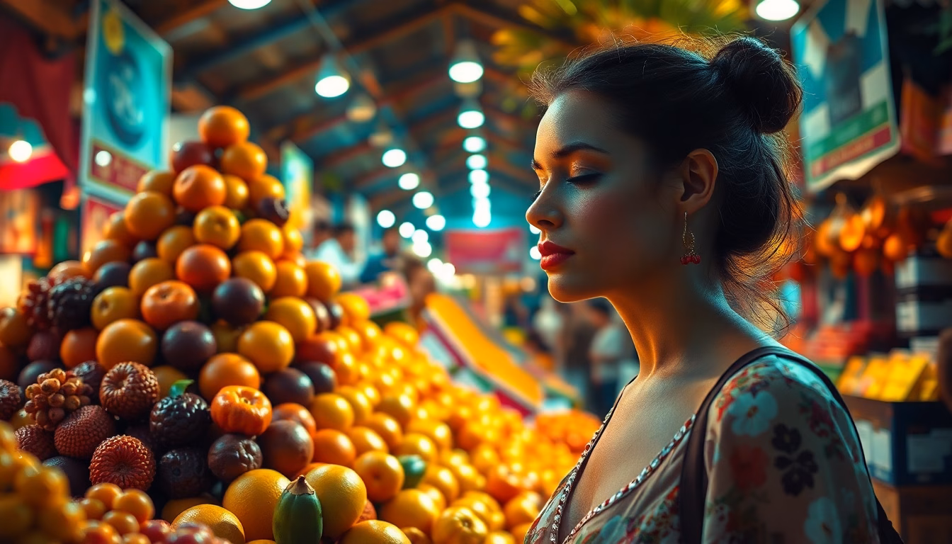 Mangue exotique aux couleurs vives