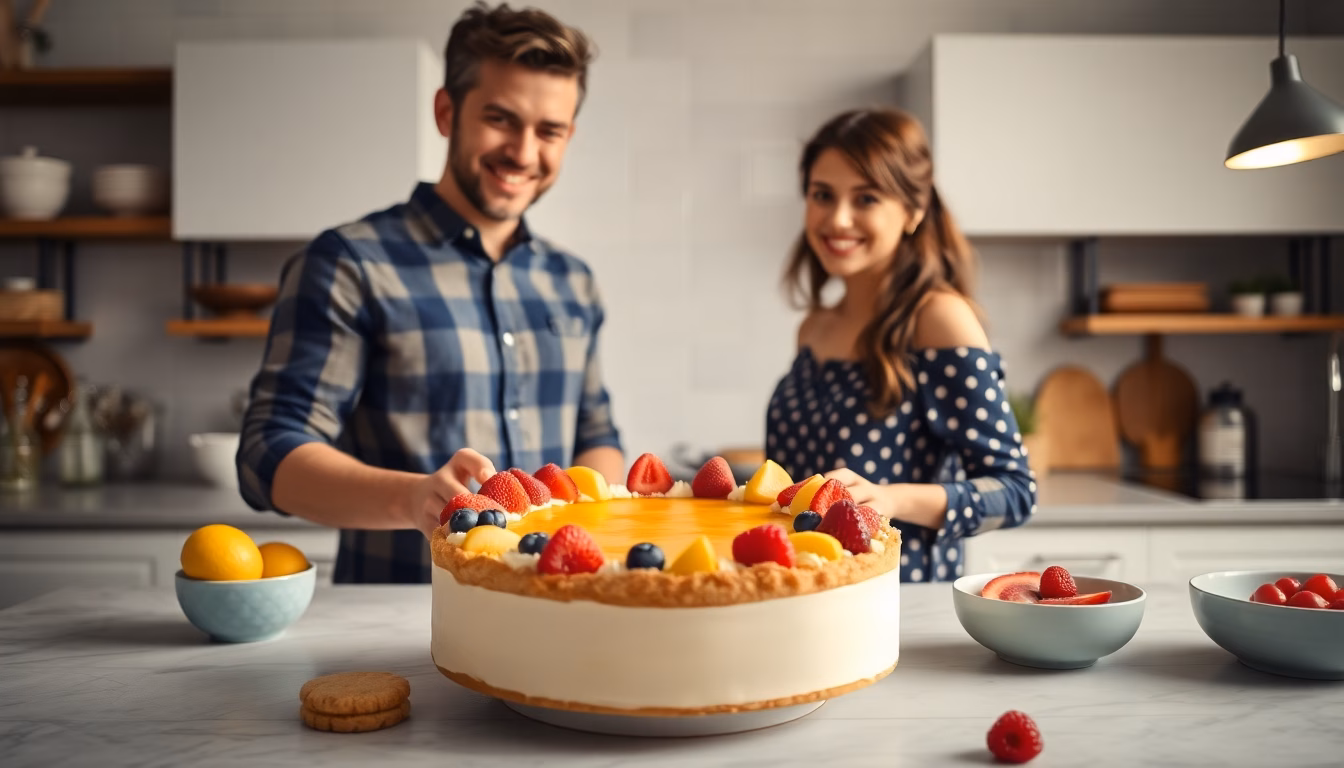 Tarte sans cuisson appétissante préparée suite à une panne de four.