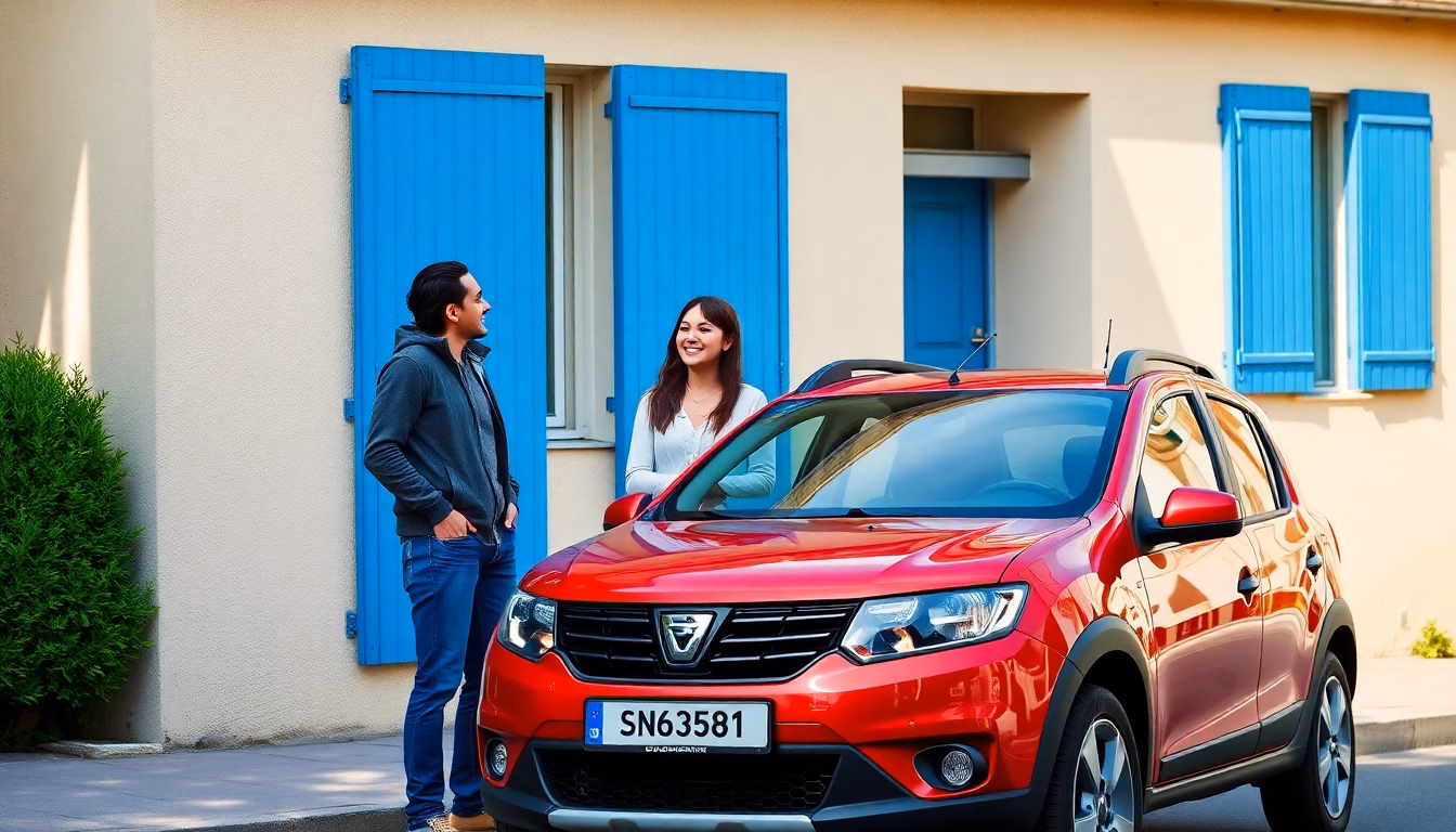 Un modèle de voiture Dacia garé.