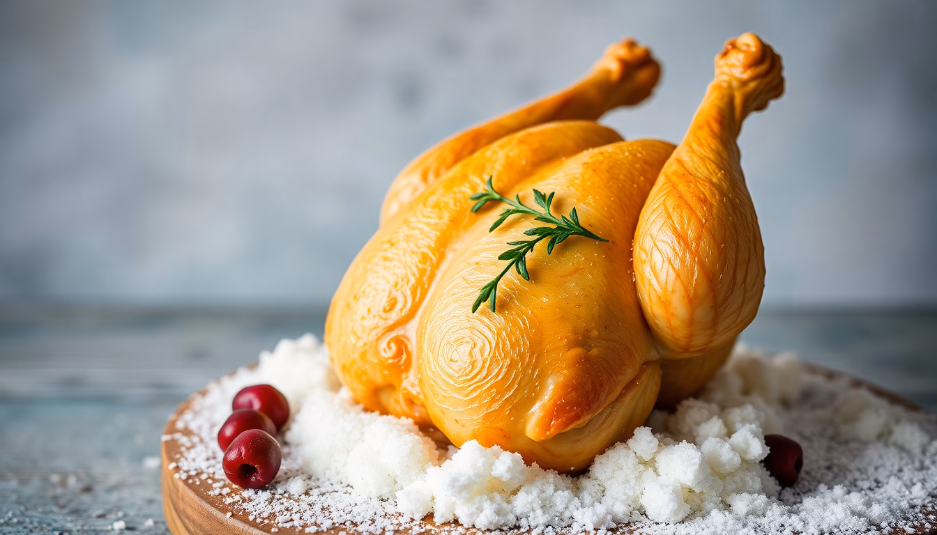 Poulet rôti appétissant préparé avec une astuce de cuisson.