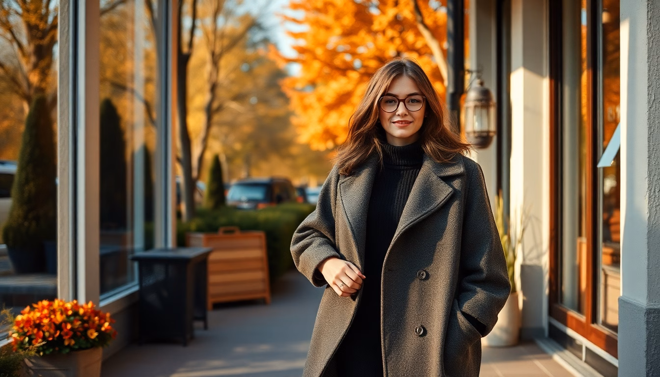 femme mode automne manteau long