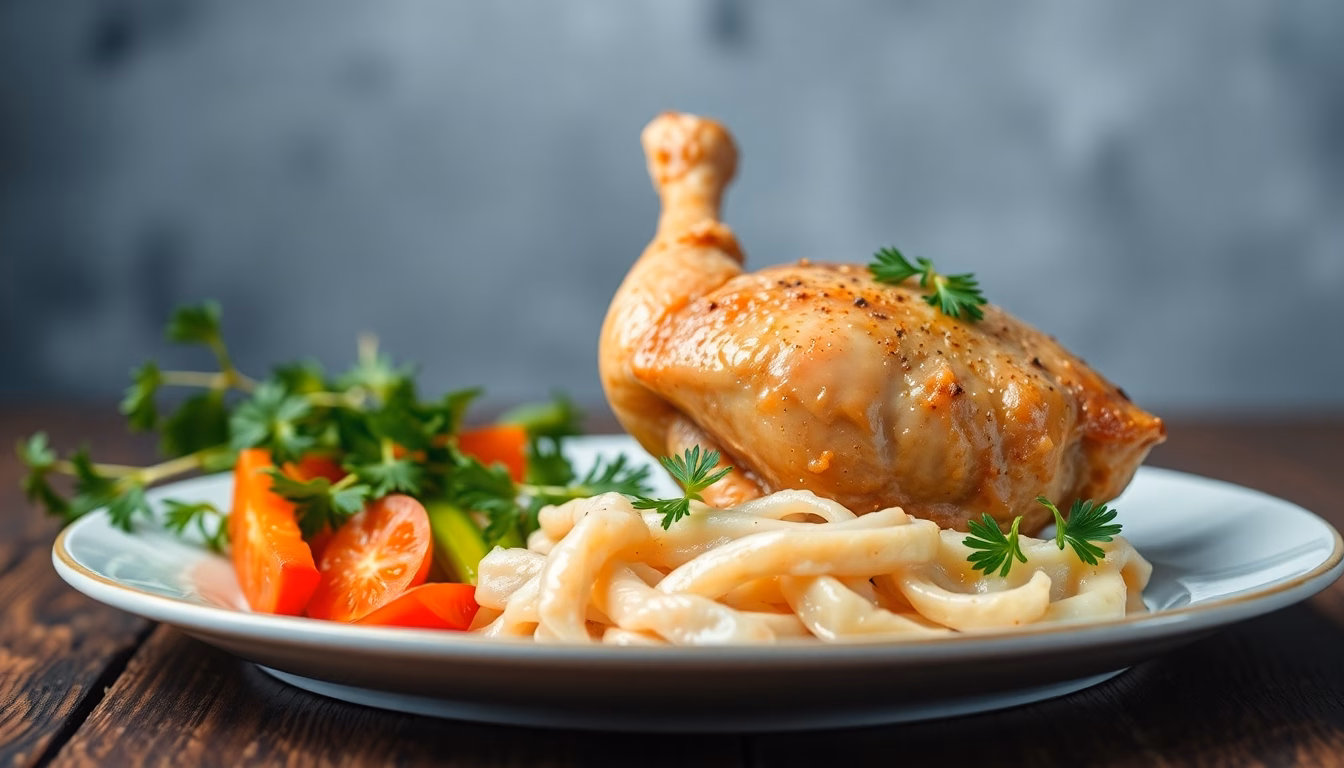 plat de poulet rôti appétissant et coloré
