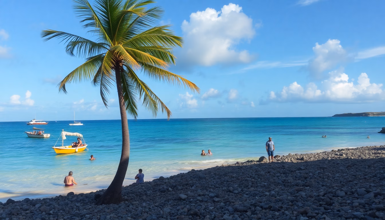 plage tropicale désertée