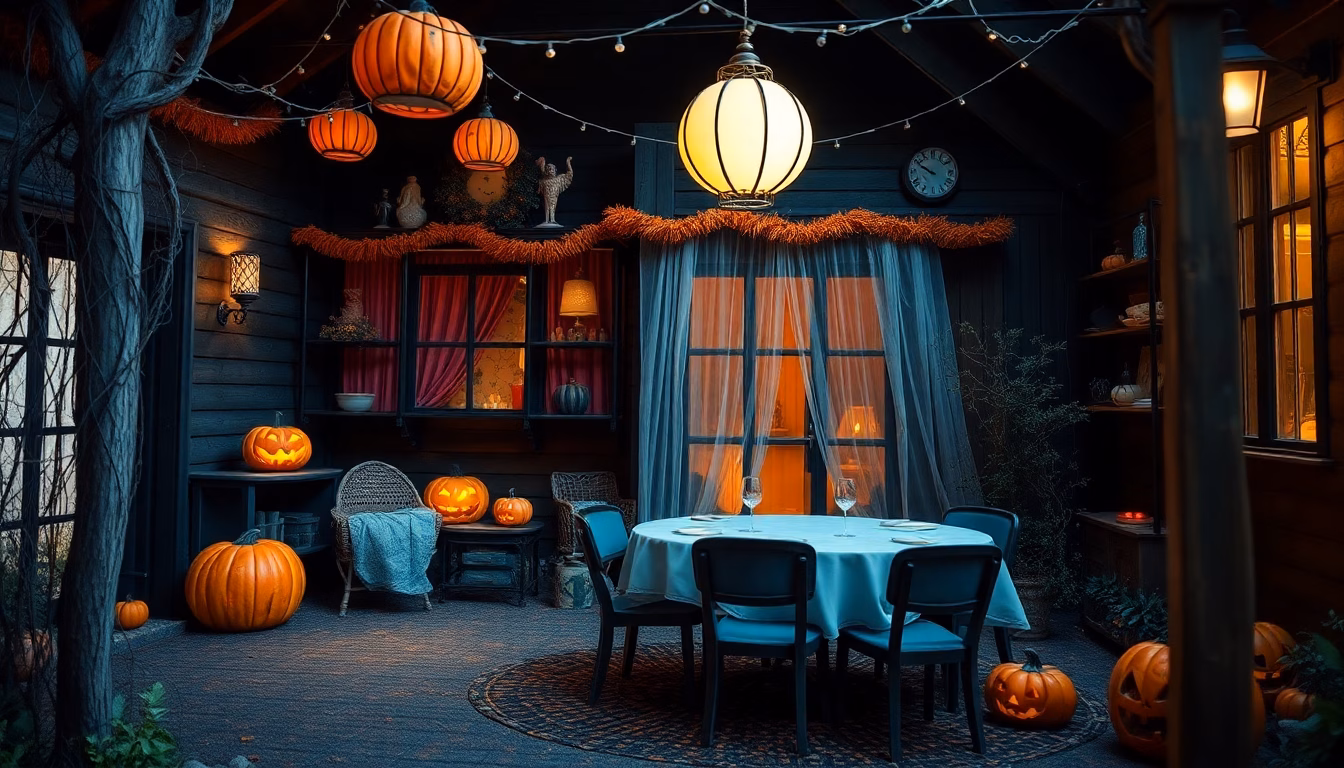 Maison décorée pour Halloween
