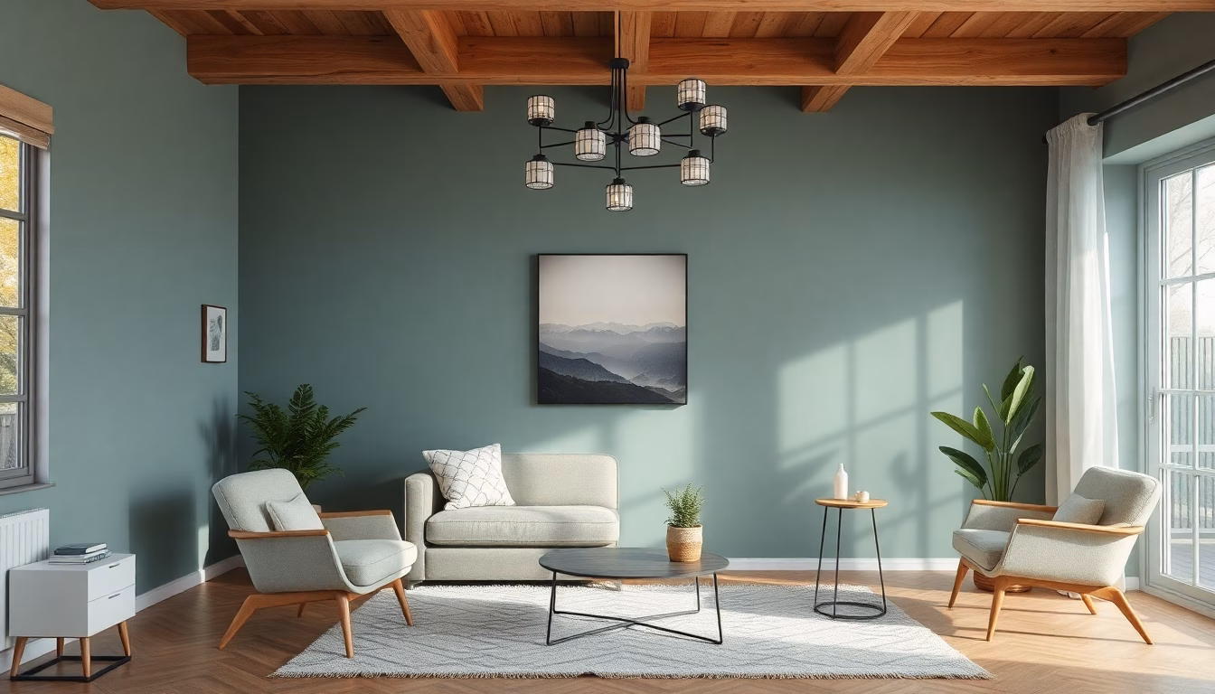 salon moderne lumineux design plantes vertes