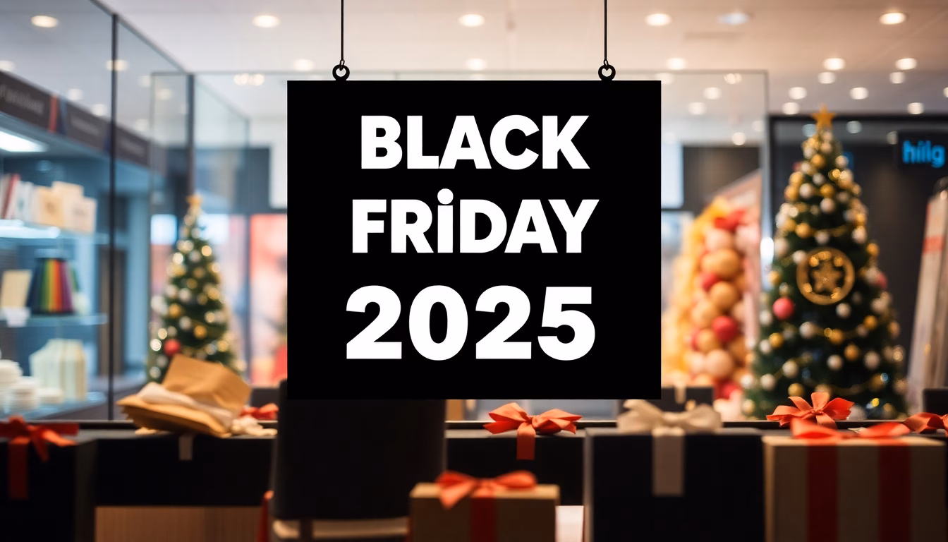 salon décoré avec offres Black Friday