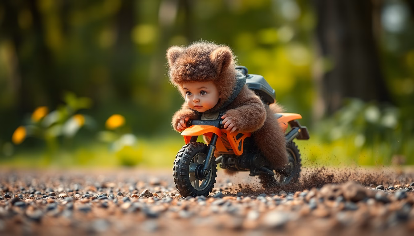 Enfant tenant un objet coloré