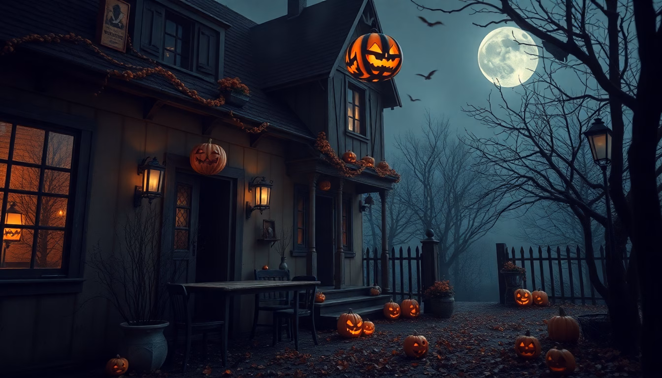 Maison décorée pour Halloween