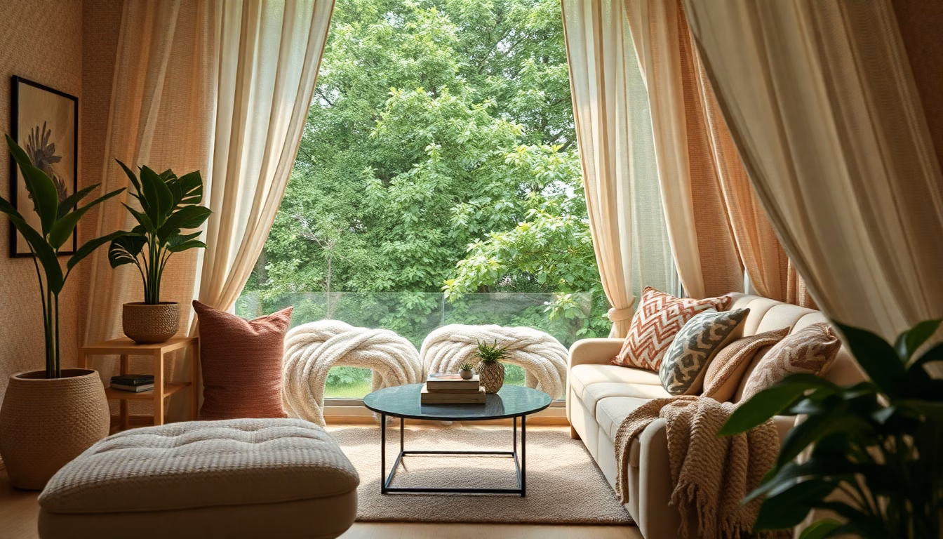 salon décoration cocooning chaleureux