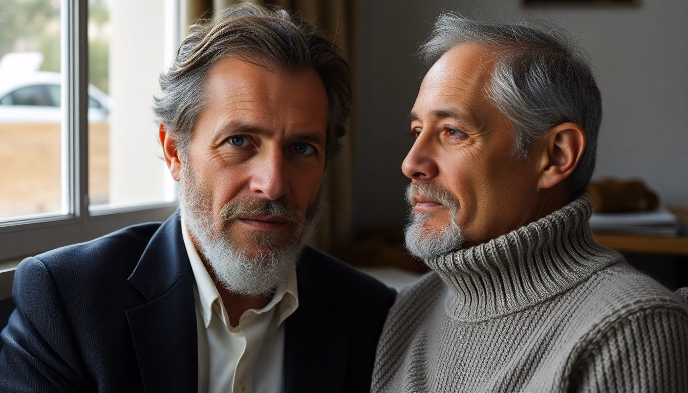 Louis Schweitzer dans un jardin paisible